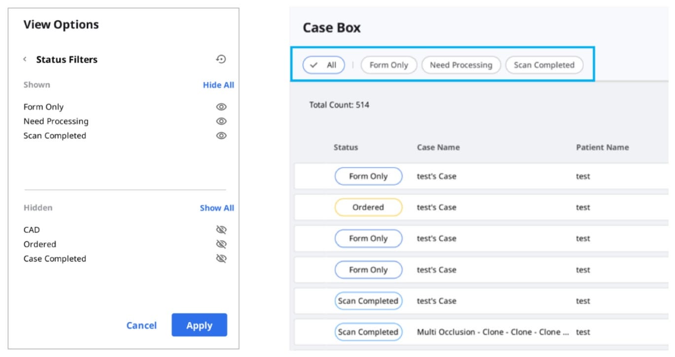 Medit Link v3.2.0] View Options – Medit Help Center