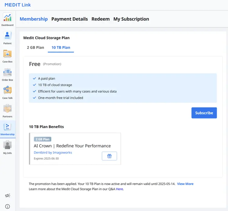 Medit Cloud Storage Plan.webp