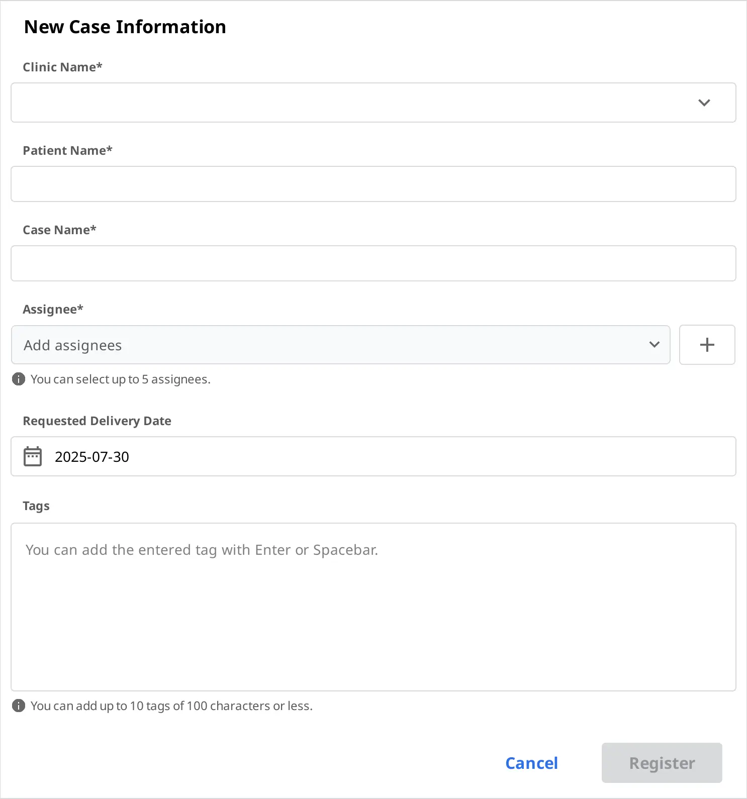 📖 ケースの作成／編集／複製／削除 – Medit Help Center