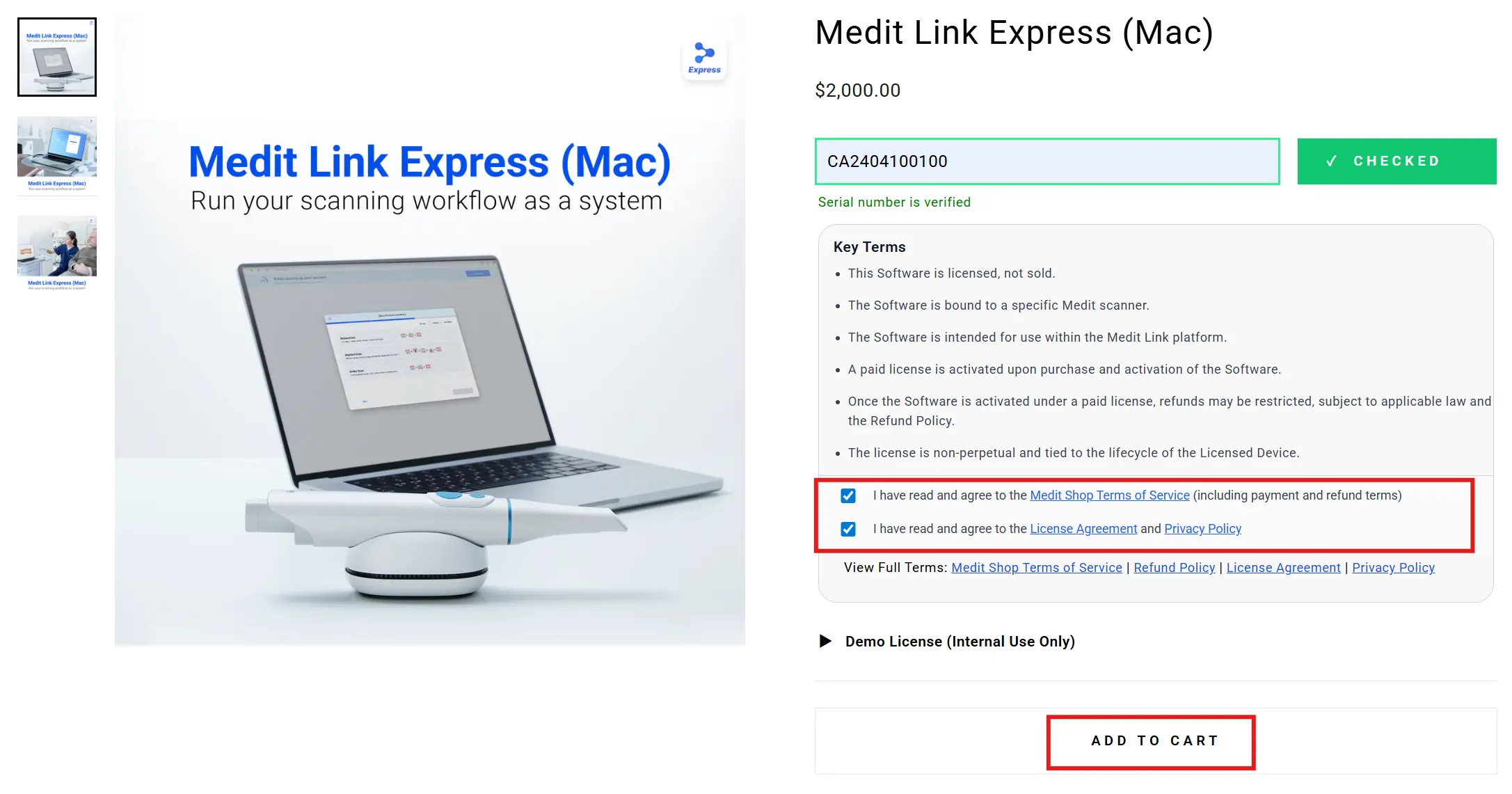 Medit Express for Mac payment 3 b.webp